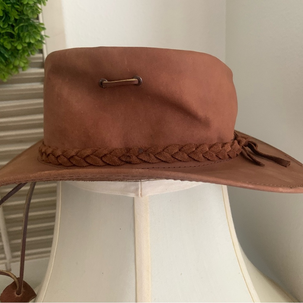 Christopher Jozy Horizon Australian Jacaru Leather Hat 6 1/2” XS